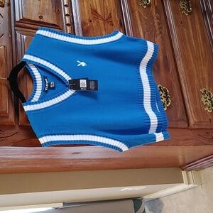 NWT PLAYBOY Women's Blue & White Vest